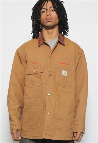 VINTAGE CARHARTT WORKWEAR JACKET BROWN