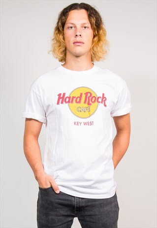 90'S HARD ROCK CAFE WHITE KEY WEST T-SHIRT