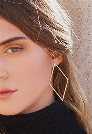 GOLD RHOMBUS EARRINGS