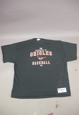 Vintage Majestic Orioles MLB Graphic T-Shirt in Black