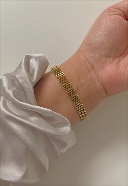 HALCYON. Gold Woven Chain Bracelet