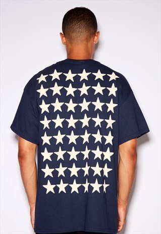 STAR NAVY OVERSIZED TEE