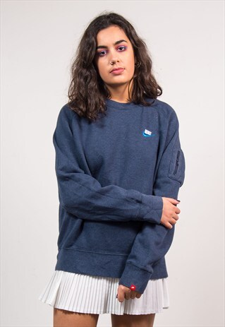 VINTAGE 90'S NIKE NAVY BLUE SWEATER SWEATSHIRT