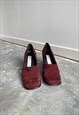 SUPER RARE VINTAGE LATE 90S SUBVERSIVE BASICS SUEDE HEELS