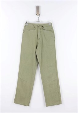 Levi's Regular Fit High Waist Trousers in Green - 42