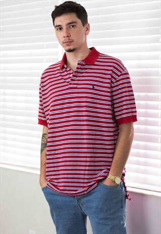 VINTAGE POLO RALPH LAUREN SHIRT LOGO 90S XL 8.8