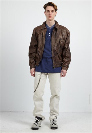 VINTAGE BROWN LEATHER JACKET