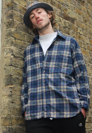 VINTAGE / 90'S / BLUE SHIRT