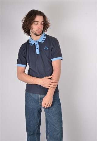VINTAGE KAPPA POLO SHIRT IN BLUE