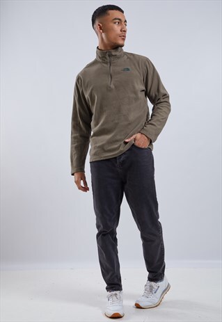 VINTAGE THE NORTH FACE 1/4 ZIP FLEECE SWEATSHIRT