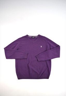 Vintage 90s Polo Ralph Lauren Purple Knit Jumper