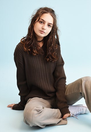 90'S RETRO GRUNGE NORMCORE OVERSIZED KNIT DADS JUMPER