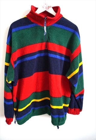 Vintage Fleece Jumper Pullover Sweater Sweatshirt Run Jacket