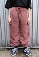 FAUX FUR JOGGERS FLEECE PANTS HANDMADE FLUFFY TROUSERS BROWN