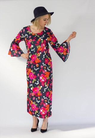 VINTAGE 60'S BOHO MAXI DRESS