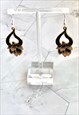 80S FLORAL EARRINGS BOHO FLOWER VINTAGE JEWELLERY 