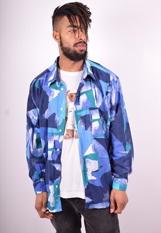 MENS VINTAGE SHIRT XL MULTI 90'S
