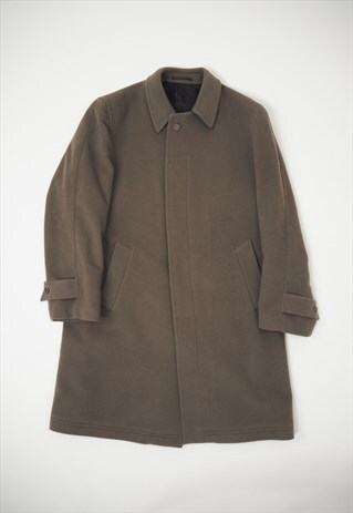 80S GREY OVERSIZED LONG WOOL COAT