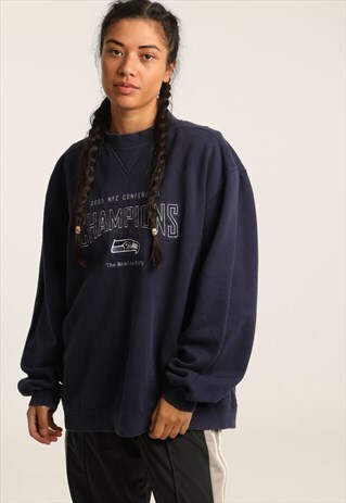 VINTAGE REEBOK EMBROIDERED SPELL OUT NFL SWEATSHIRT