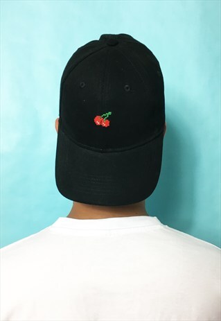 CHERRY CAP MEN WOMEN DAD CAP HANDMADE CHERRIES