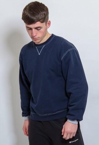 VINTAGE CHAMPION SWEATSHIRT IN BLUE MEDIUM