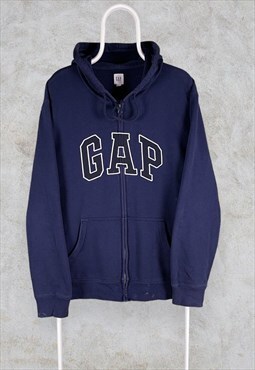 Vintage Blue Gap Hoodie Zip Up XL
