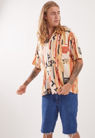 VINTAGE PATTERNED FESTIVAL SHORT SLEEVE SHIRT