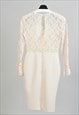 VINTAGE 00S LACE DRESS IN WHITE