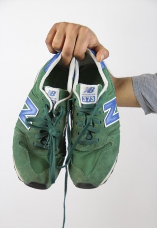 VINTAGE NEW BALANCE GREEN SUEDE TRAINERS