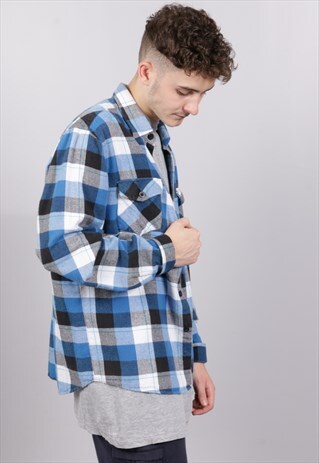 VINTAGE CHECK FLANNEL SHIRT Z223