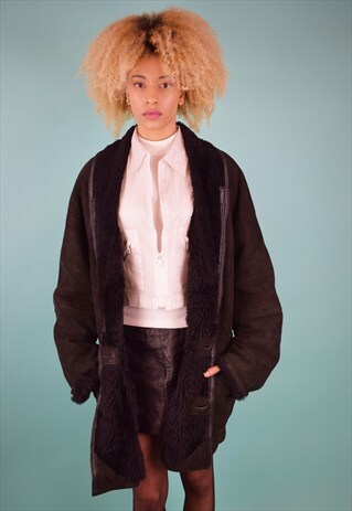 VINTAGE 90'S SHEARLING COAT