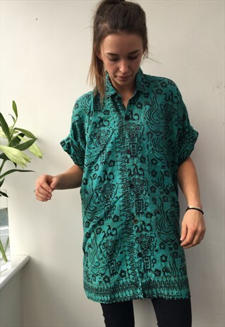 CRAZY PATTERN OVERSIZED RETRO VINTAGE UNISEX FESTIVAL SHIRT
