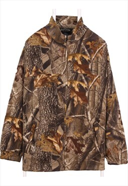Vintage 90's Winchester Fleece Jumper Camo Hunting Zip Up