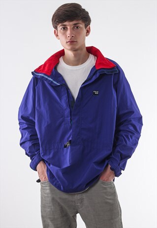 VINTAGE SPRAY WAY PULLOVER SHELL WINDBREAKER 90S PURPLE