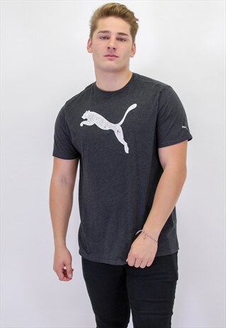 VINTAGE PUMA BIG LOGO T-SHIRT IN BLACK