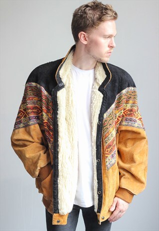VINTAGE AZTEC FESTIVAL SHERPA JACKET