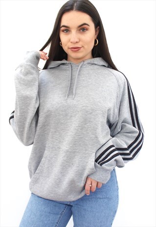 90'S RETRO GREY & BLACK HOODIE
