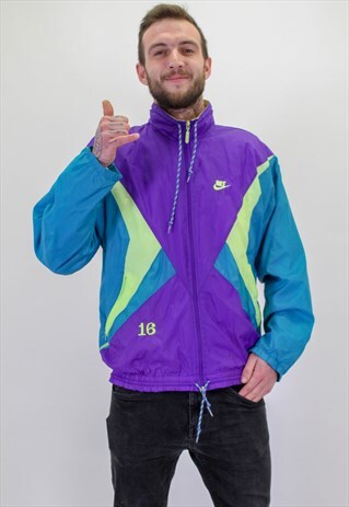 VINTAGE NIKE SHELL JACKET IN GREEN MEDIUM