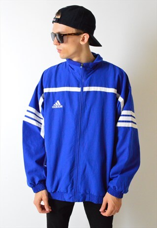 VINTAGE 90S BLUE ADIDAS TRACK JACKET