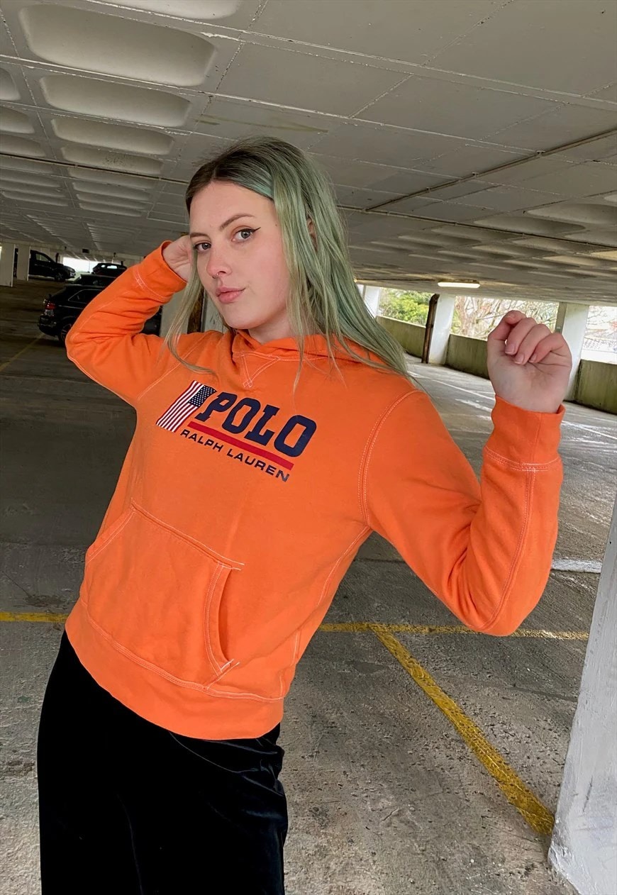 Ralph lauren 2025 orange hoodie