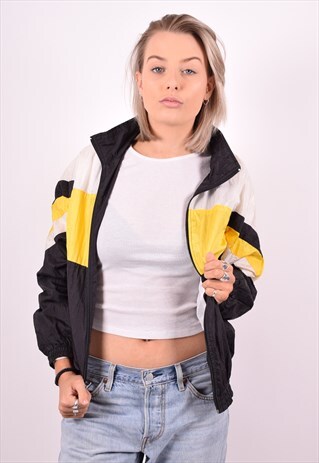 WOMENS VINTAGE TRACKSUIT TOP JACKET XL MULTI 90'S