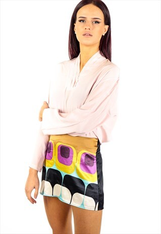 CYBERG PATTERNED MINI SKIRT ACSK32