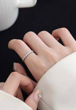 Silver Leaf Index Finger Opening Ring