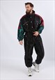 Vintage 90's CRAZY WAVE Full Ski Suit Snow L 42 - 44" (74C)