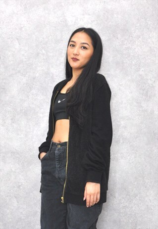 VINTAGE 1990S FAUX SHERPA OVERSIZED BOMBER JACKET