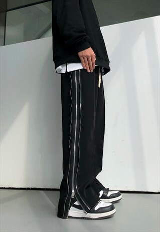 STRAIGHT LEG ZIPPED COWBOY HIP HOP JOGGERS