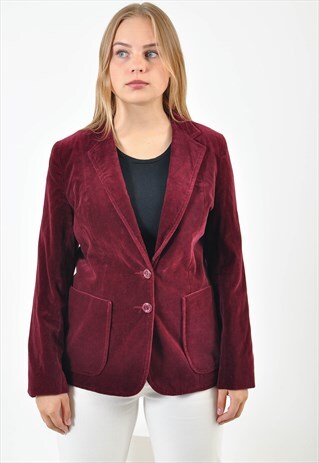 VINTAGE 90S VELVET BLAZER JACKET