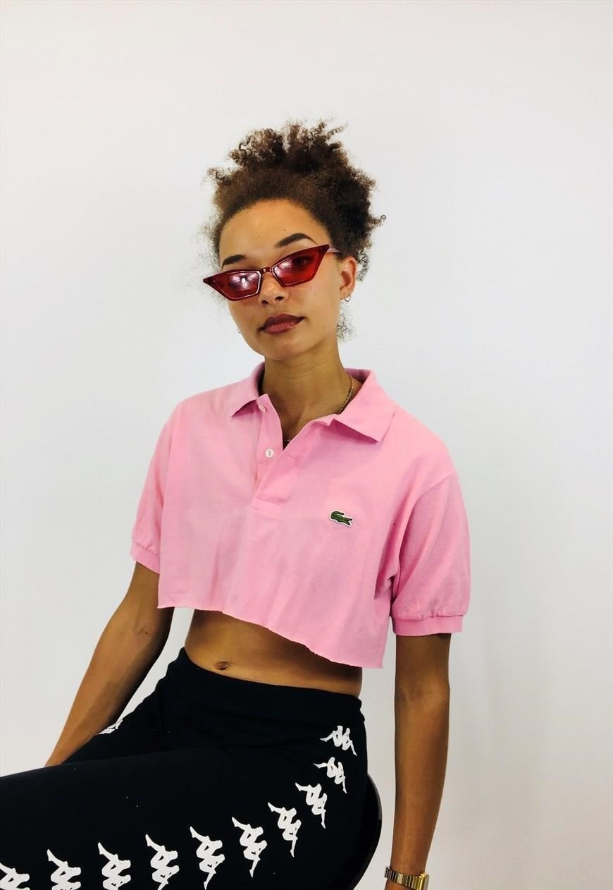 cropped lacoste polo
