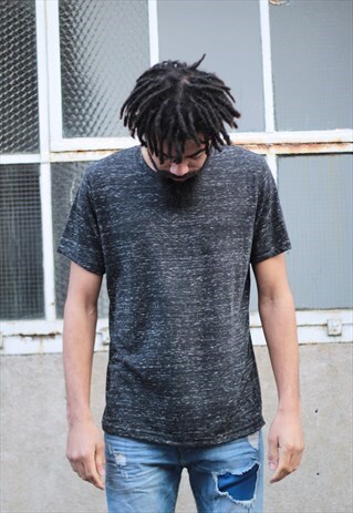 SALE - BURNOUT WASHED BLACK TEE