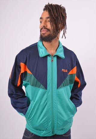 VINTAGE FILA TRACKSUIT TOP JACKET MULTI